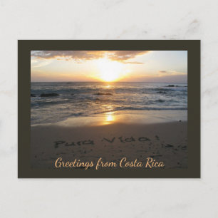 Cartão Postal Pôr do Sol na Costa Rica