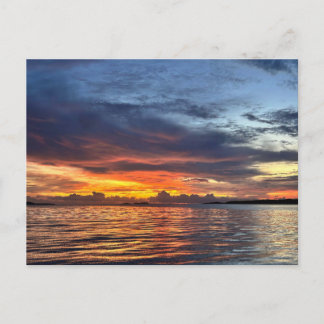 Cartão Postal Pôr do Sol na Ilha Fogueira, Brisbane, Austrália