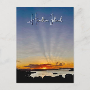 Cartão Postal Pôr do sol na Ilha Hamilton