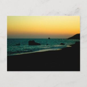 Cartão Postal pôr do sol na praia