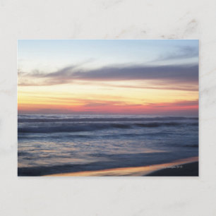 Cartão Postal Pôr do sol na praia