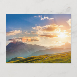 Cartão Postal Pôr do sol nas montanhas