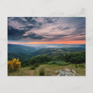 Cartão Postal Pôr Do Sol No Bierzo