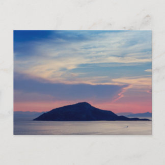 Cartão Postal Pôr do sol no Cabo Sounion, Grécia