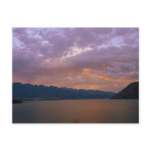 Pôr do sol no Lago Wakatipu, Queenstown, NZ