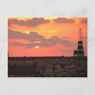 Cartão Postal pôr do sol no Líbano