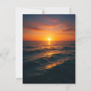 Cartão Postal Pôr do Sol no Oceano Cinematográfico - Arte Fina R