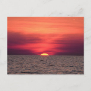 Cartão Postal Pôr do sol no oceano lindo