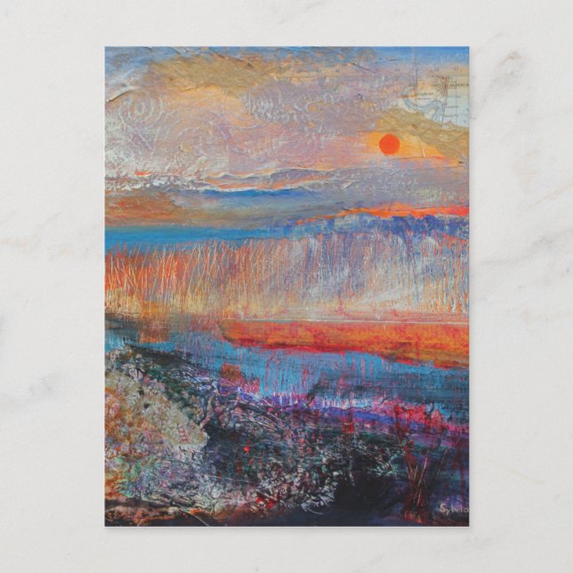 Cartão Postal Pôr do sol no pântano 2013 (Frente)