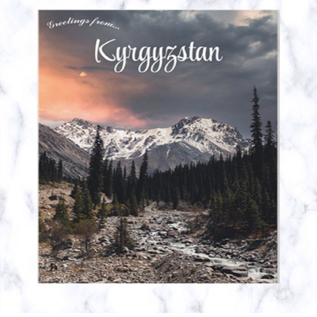 Cartão Postal Pôr do sol no Quirguistão montanhoso (Criador carregado)