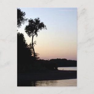 Cartão Postal Pôr do sol no rio Mississippi