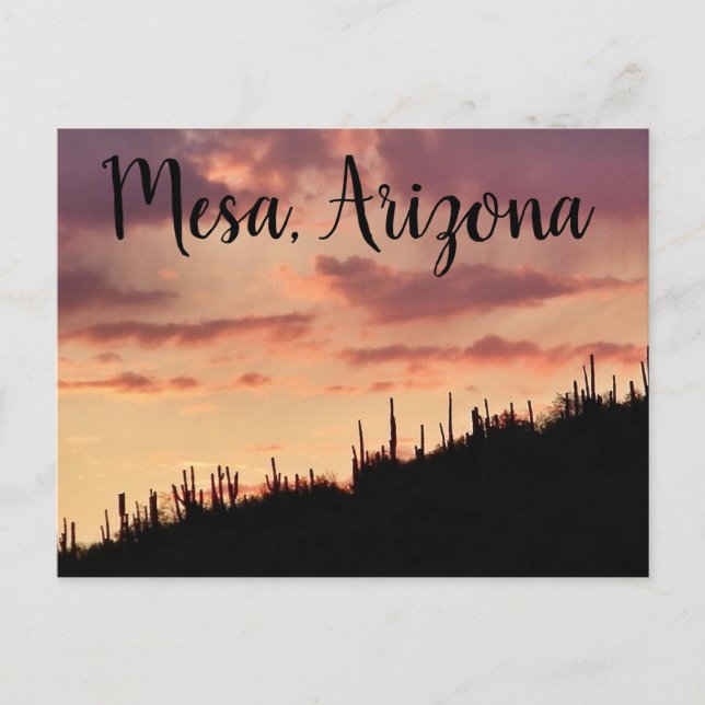 Cartão Postal pôr do sol no sudoeste (Frente)