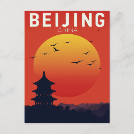 Cartão Postal Pôr do sol no Templo de Pequim China