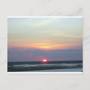 Cartão Postal Pôr do Sol Sobre a Baía em Margate, NJ