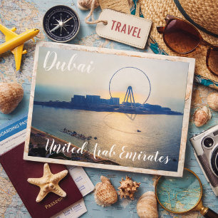 Cartão Postal Pôr do sol sobre Dubai – Cidade de Maravilhas