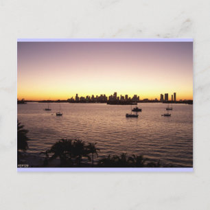 Cartão Postal Pôr do sol sobre Miami