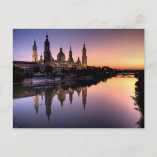 Cartão Postal Pôr do sol sobre o Ebro