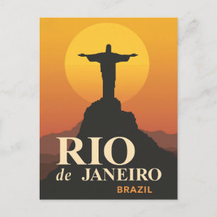 Cartão Postal Pôr do Sol Sobre o Rio de Janeiro