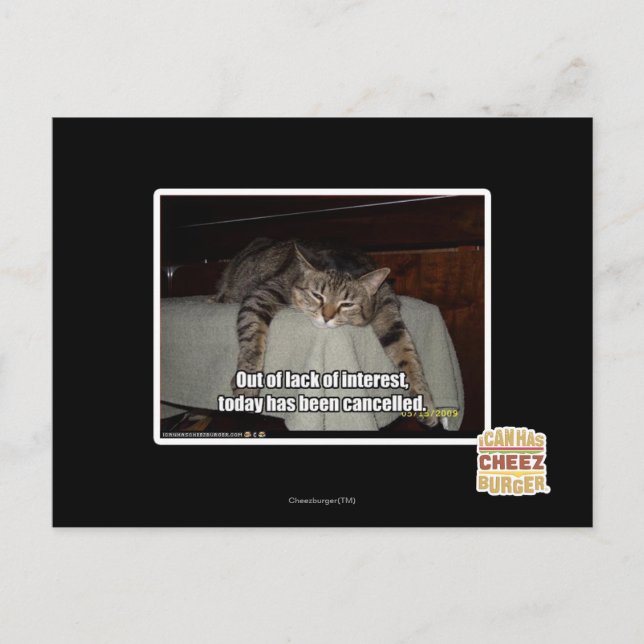 Cartão Postal Por falta de interesse (Frente)