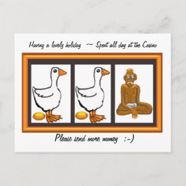 Cartão Postal Por favor, envie dinheiro