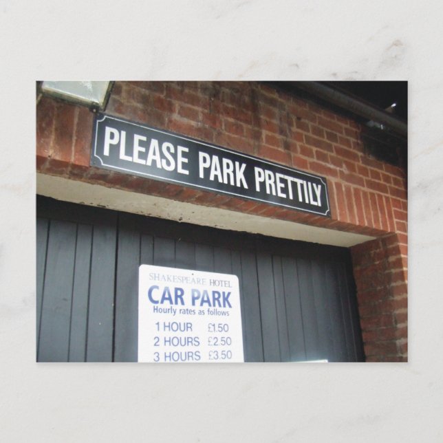 Cartão Postal Por favor, estacionem bem! (Frente)