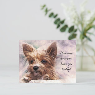 Cartão Postal Por Favor, Venha Para Casa Em Breve Eu Sinto Sua F