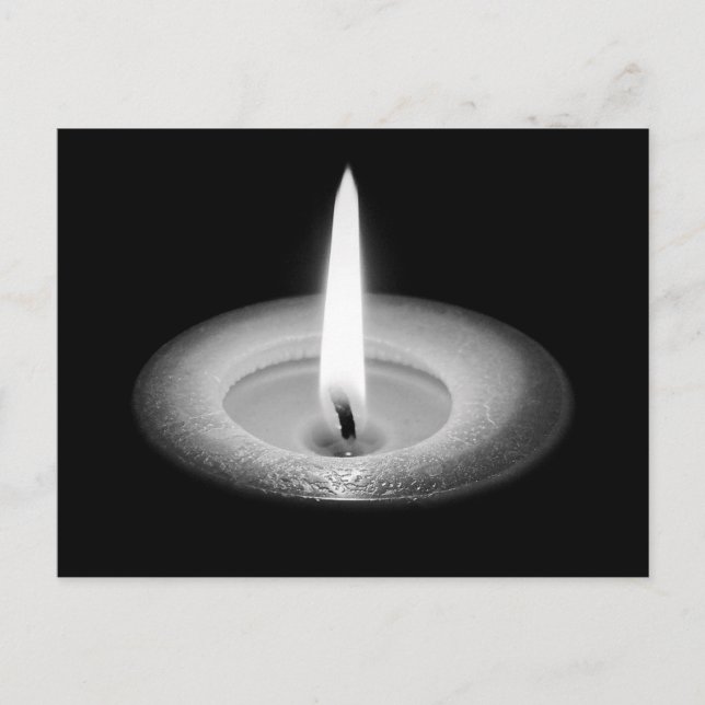 Cartão Postal Por luz de Candle (Frente)