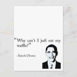 Cartão Postal Por que não posso comer meu waffle? Ideia de ofert