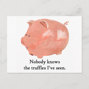 Cartão Postal Porco Engraçado Que Amava Truffle