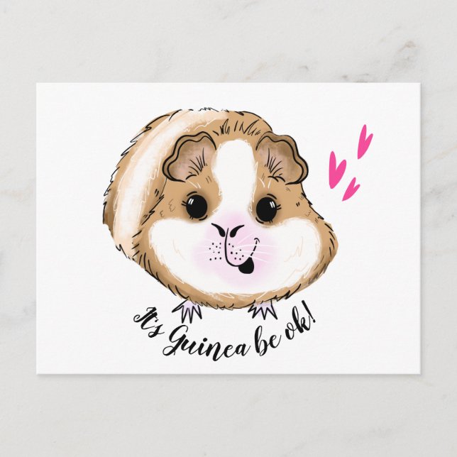 Cartão Postal Porco-guiné. (Frente)