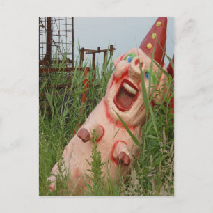 Cartão Postal Porco Rindo