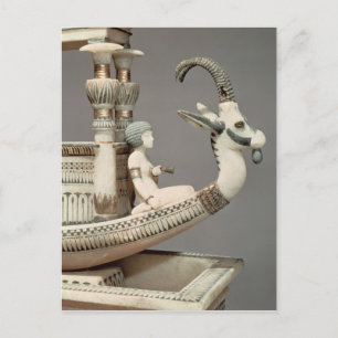 Cartão Postal Pormenores da proa de um barco com o chefe da Síri