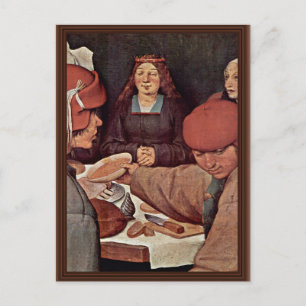 Cartão Postal Pormenores Do Casamento De Camponeses Por Bruegel 