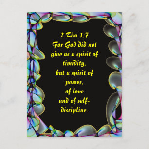 Cartão Postal Porque Deus não nos deu um espírito de timidez