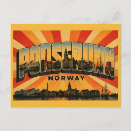 Cartão Postal Porsgrunn Noruega Cidade do Patrimônio Industrial