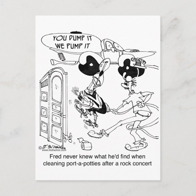 Cartão Postal Port-a-Potty Após um concerto Rock (Frente)