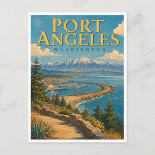 Cartão Postal Port Angeles Washington Ediz Hook GeoSaga