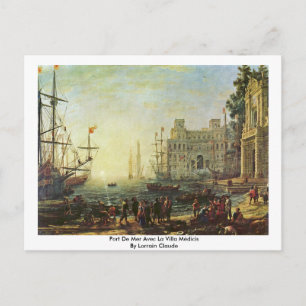 Cartão Postal Port De Mer Avec La Villa Médicis