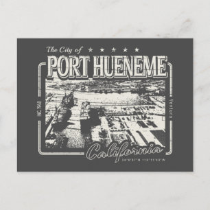 CARTÃO POSTAL PORT HUENEME CALIFÓRNIA VINTAGE - BASE NAVAL