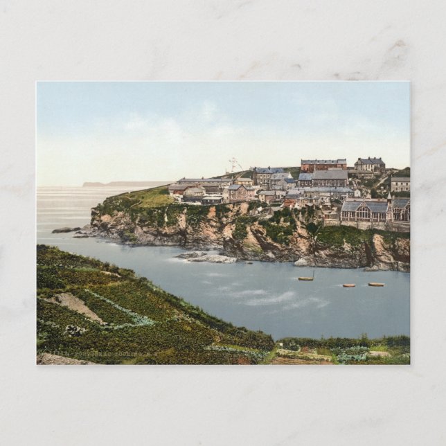 Cartão Postal Port Isaac, Cornwall, England c.1895 (Frente)