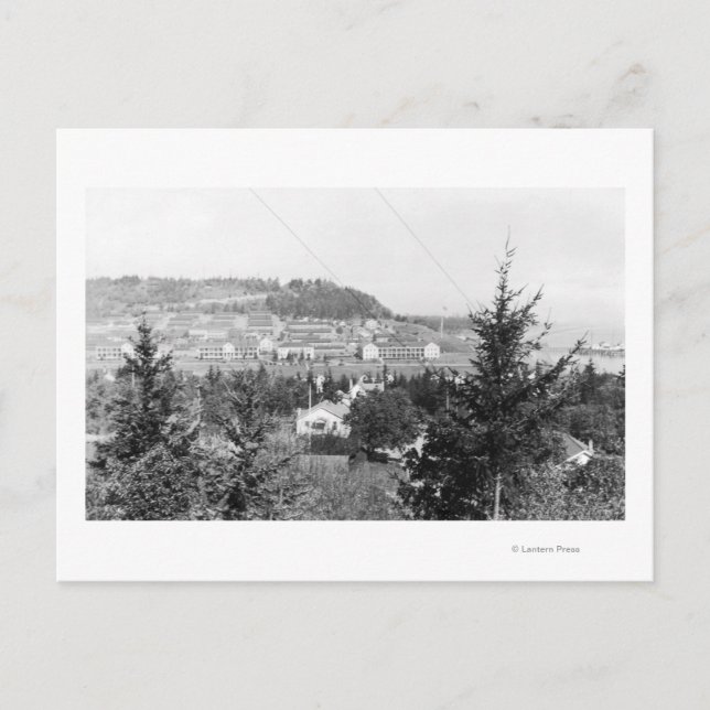 Cartão Postal Port Townsend, WW Main Barracks Forte Warden (Frente)