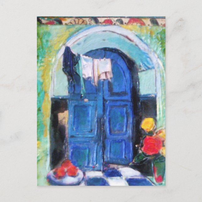Cartão Postal Porta Azul - (Frente)