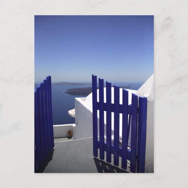 Cartão Postal Porta azul (Frente)