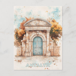 Cartão Postal Porta de Adriano Antalya Turquia Viagens