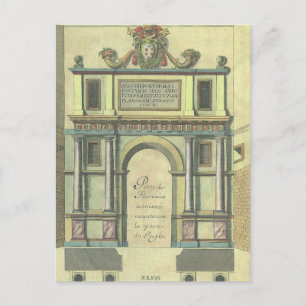 Cartão Postal Porta de Entrada de Igreja Antiga Arquitetura Rena