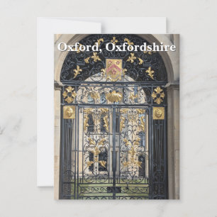 Cartão Postal Porta Dourada ornamentado na All Souls College, Ox