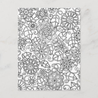 Cartão Postal Porta Floral Étnica