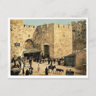 Cartão Postal Porta Jaffa, Jerusalém, Foto clássica da Terra San