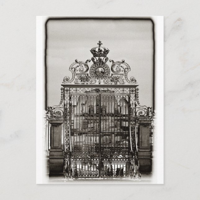 Cartão Postal Porta ornamentado, Château Versailles (Frente)