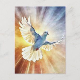 Cartão Postal Porta Voadora Branca de Aquarela
